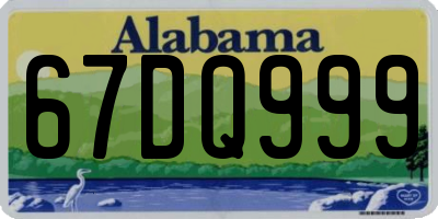 AL license plate 67DQ999