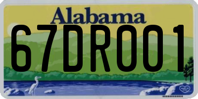 AL license plate 67DR001