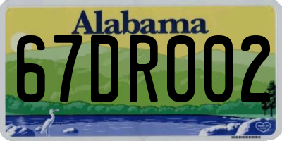 AL license plate 67DR002