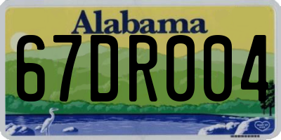 AL license plate 67DR004