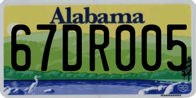 AL license plate 67DR005