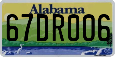 AL license plate 67DR006