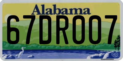 AL license plate 67DR007