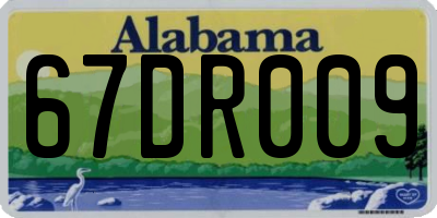 AL license plate 67DR009