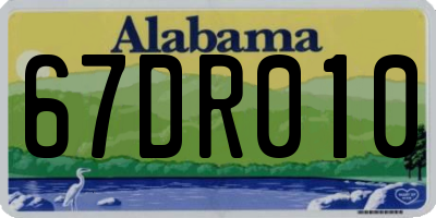 AL license plate 67DR010