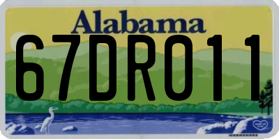 AL license plate 67DR011