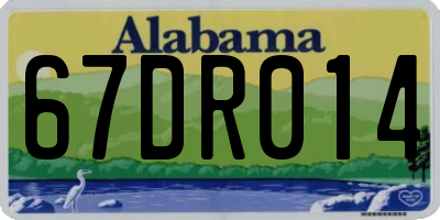 AL license plate 67DR014