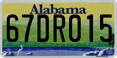 AL license plate 67DR015