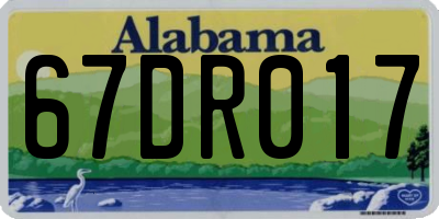 AL license plate 67DR017