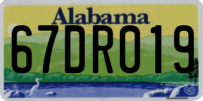AL license plate 67DR019