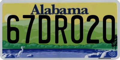 AL license plate 67DR020