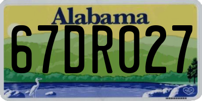 AL license plate 67DR027