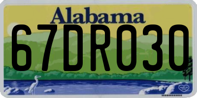 AL license plate 67DR030