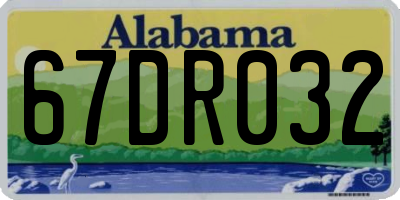 AL license plate 67DR032