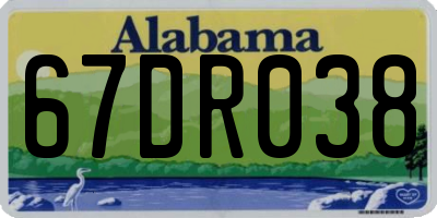 AL license plate 67DR038