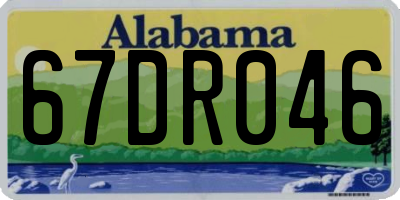 AL license plate 67DR046