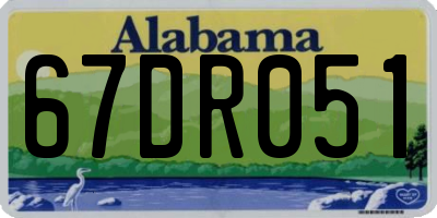 AL license plate 67DR051