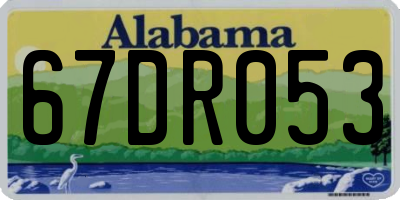 AL license plate 67DR053