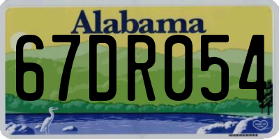 AL license plate 67DR054