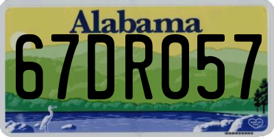 AL license plate 67DR057