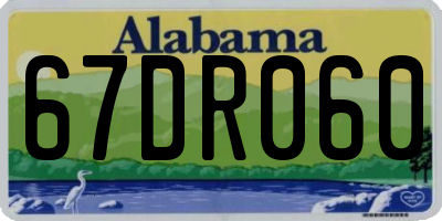 AL license plate 67DR060