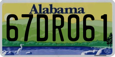 AL license plate 67DR061