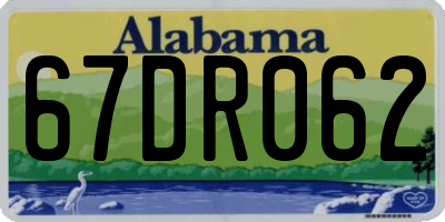 AL license plate 67DR062