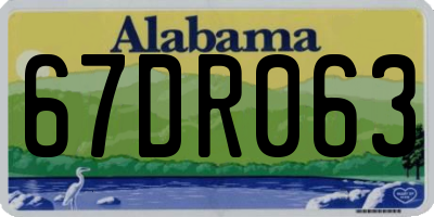 AL license plate 67DR063