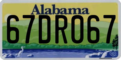 AL license plate 67DR067