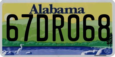 AL license plate 67DR068