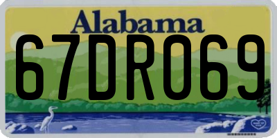 AL license plate 67DR069