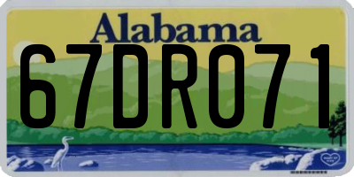 AL license plate 67DR071