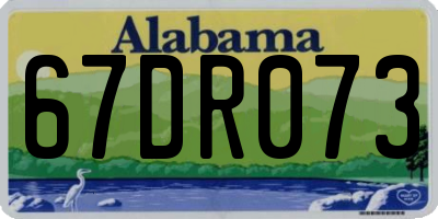 AL license plate 67DR073