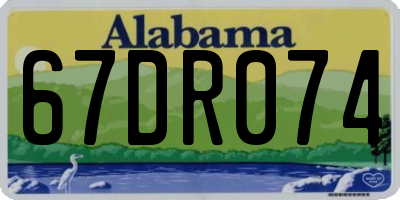AL license plate 67DR074