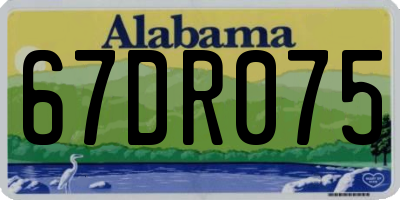 AL license plate 67DR075