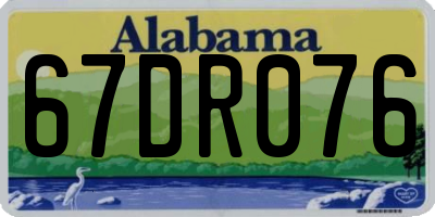 AL license plate 67DR076