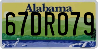 AL license plate 67DR079