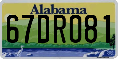 AL license plate 67DR081