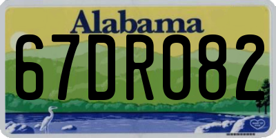 AL license plate 67DR082