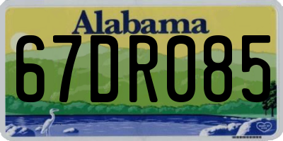 AL license plate 67DR085
