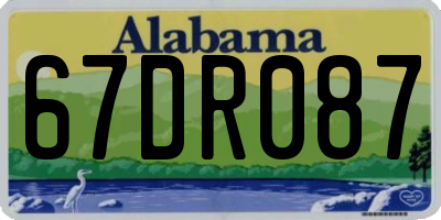 AL license plate 67DR087