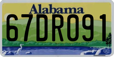 AL license plate 67DR091