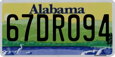 AL license plate 67DR094