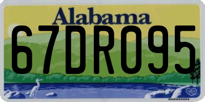 AL license plate 67DR095