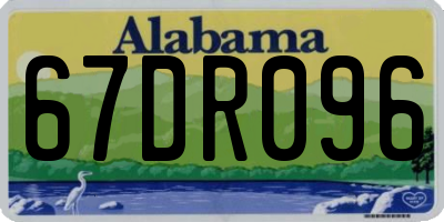 AL license plate 67DR096