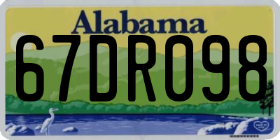 AL license plate 67DR098