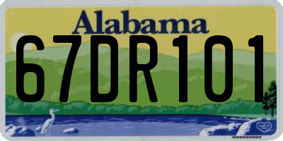 AL license plate 67DR101