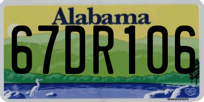 AL license plate 67DR106