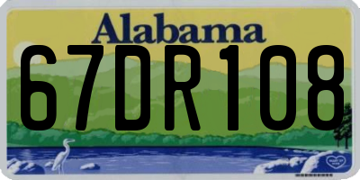 AL license plate 67DR108