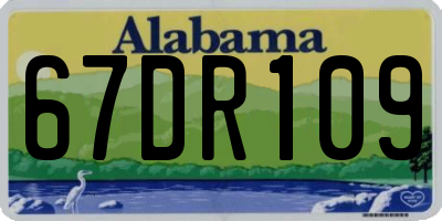 AL license plate 67DR109